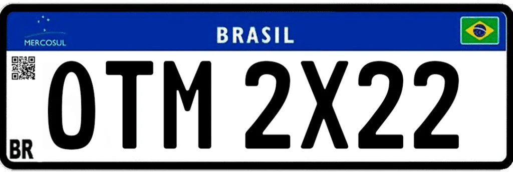 Placa do veículo